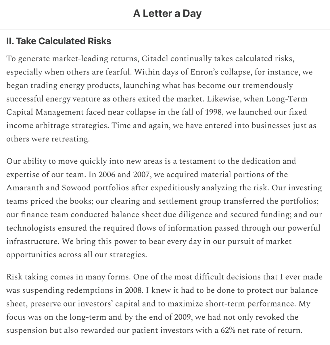 kevg1412's tweet photo. Ken Griffin on taking calculated risks https://t.co/TMWmkm3Lsh