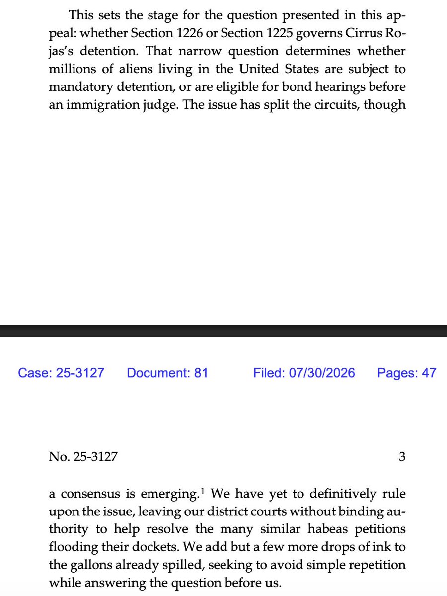 kyledcheney's tweet photo. While many courts have noted the appeals court split, the 7th circuit panel notes "a consensus is emerging" among appellate courts as well. https://t.co/BWZRwll5xB https://t.co/E1SBBxRhAy