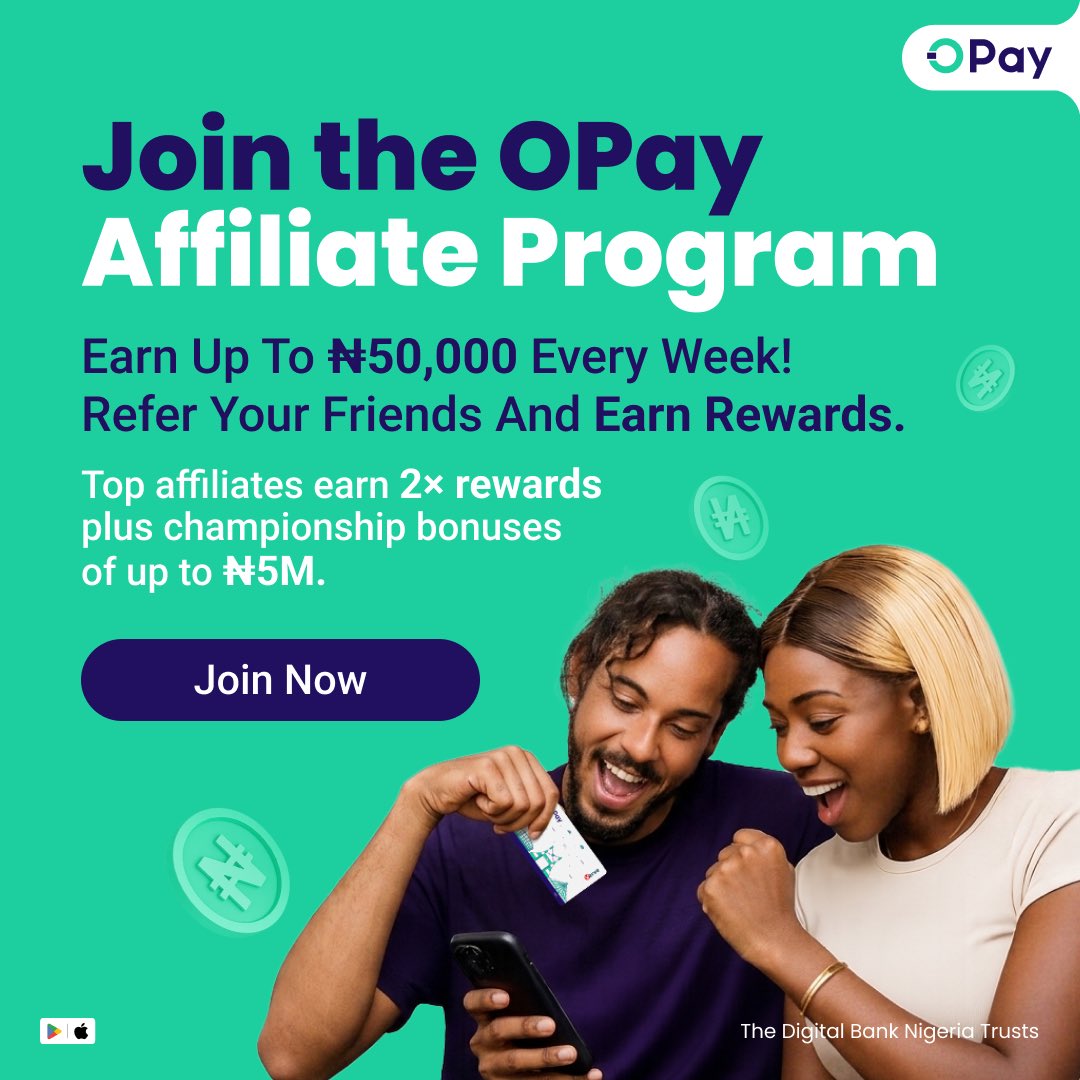 SirLeoBDasilva's tweet photo. If you are looking to get into the habit of saving money, but it’s very tough for you. OPay is running this interesting affiliate program that also helps you earn. 
I will just drop the information and link for you all. 
I have done my best.
Go and register. December is coming with a vengeance this year: https://t.co/cq0I464qBU @OPay_NG #OPayIsOkay