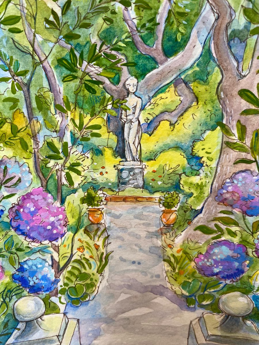 Theispot's tweet photo. Laura Marr (@flourishrva) spent a lovely afternoon wandering and sketching at the Elizabethan Gardens in North Carolina ♥️

Looking for an illustrator? Contact Laura for your next project: https://t.co/pC0ldJk76C

#editorialillustrator #editorialart #watercolorillustration https://t.co/spgSp6wtkN
