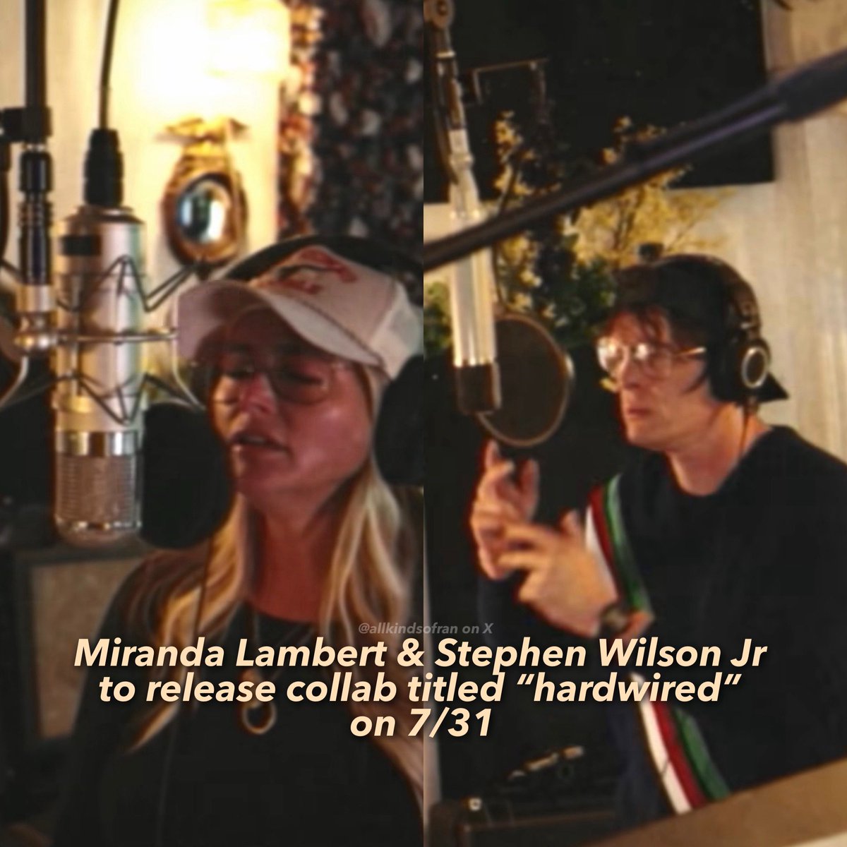 allkindsofran's tweet photo. Miranda Lambert and Stephen Wilson Jr. to release collab, “hardwired”, tomorrow 👀🔥 @mirandalambert @SWJMusic https://t.co/bIzJnhWi8Q