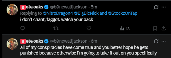 NitroDragon4's tweet photo. @b0newalljackson @BigBicNick @StockzOnTap Good luck with that retard 💀 

ooooo I'm so scared of the threats from some retarded bumpkin🤡 https://t.co/AyqmehWWTI