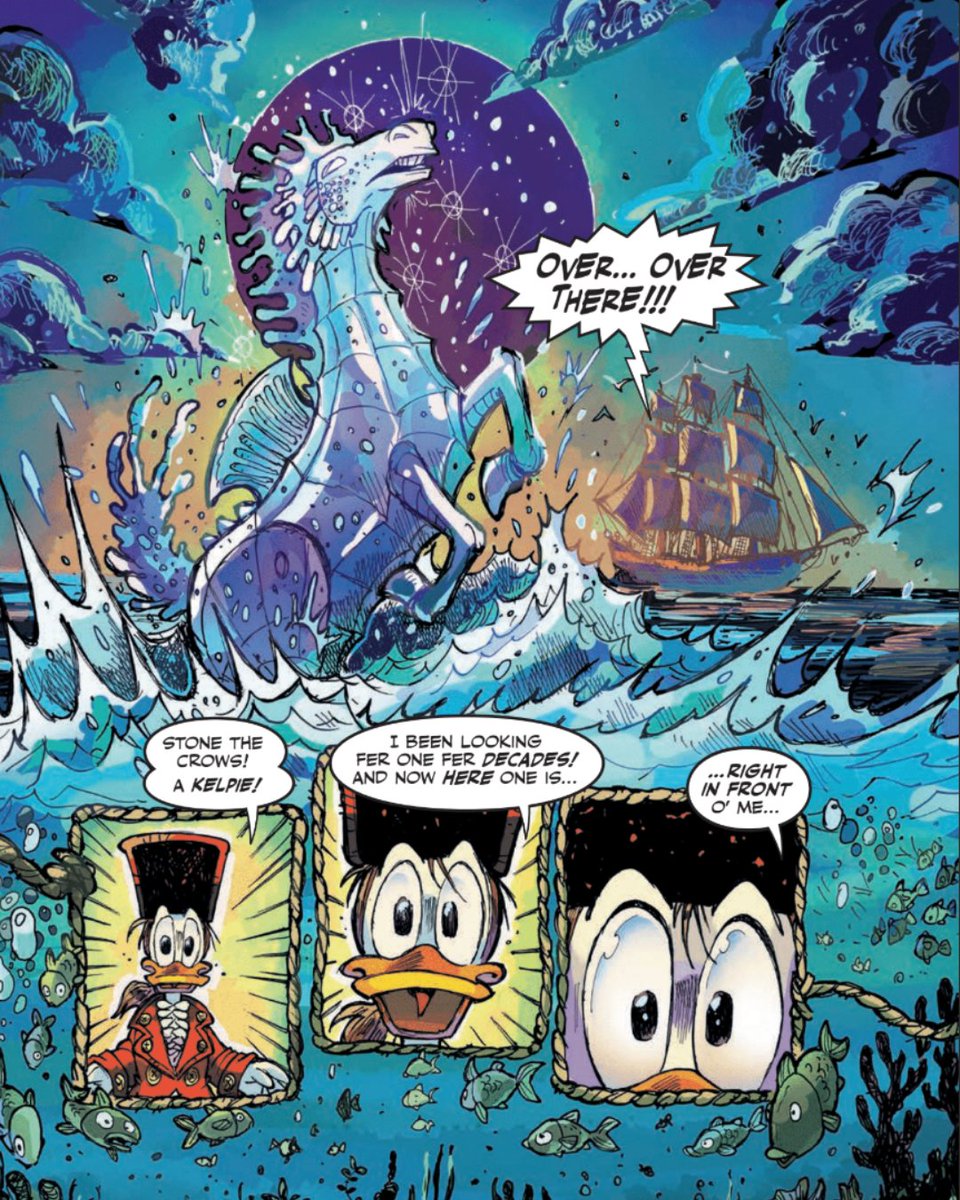 fantagraphics's tweet photo. Now, for the first time, Scrooge presents (and co-stars in!) adventures starring his epic ancestors, created by fan-favorite international comics talents: Uncle Scrooge: Clan McDuck Stories and Glories is out 8/11! https://t.co/sPolDzhmLz https://t.co/CZ2Mnpm9Yi