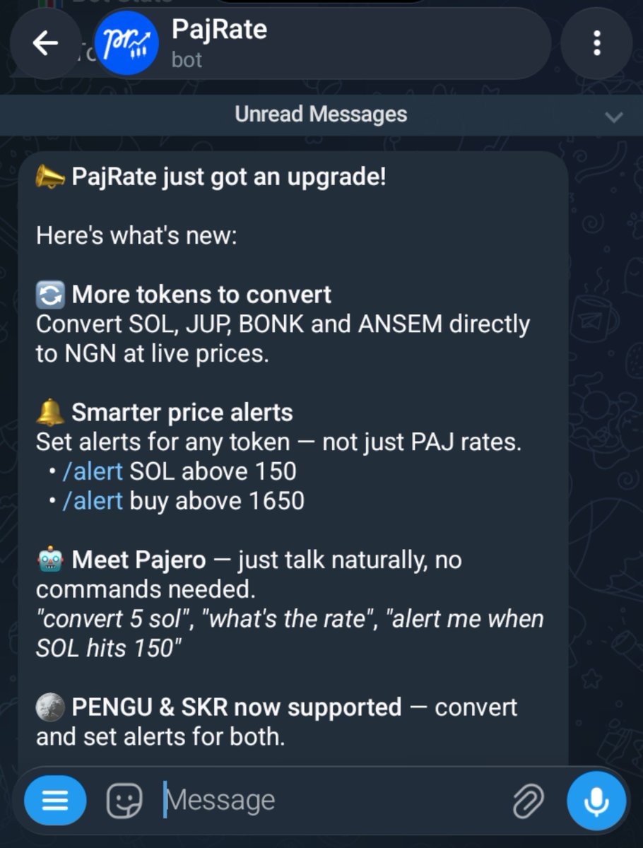 bioduncrypt's tweet photo. I've been off the tl all day, but I pushed some upgrades to the PajRate bot.

multi-token support is nice because @paj_cash supports offramp for stables, SOL, and even meme coins .

Try it 👉 https://t.co/8rJtCLw69t https://t.co/icLR9rKzXL