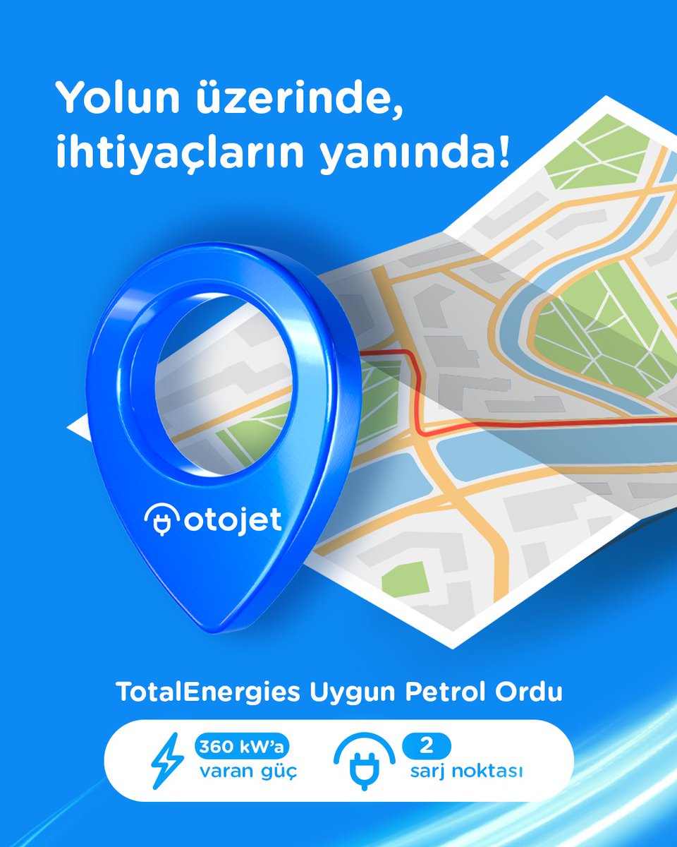 otojettr's tweet photo. TotalEnergies Uygun Petrol’de 360kW’a varan gücü ve 2 şarj noktasıyla yolunuzun üstünde ihtiyaç duyduğunuz anda yanınızda!   

#Otojet #YolculuğunEnerjisi https://t.co/B9HiwjsIeK