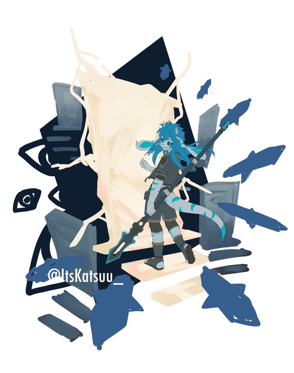 ItsKatsuu_'s tweet photo. I wanted to do more for this year’s Artfight but alas… WIP progress so far with this one!! https://t.co/cwCTB8dhfJ