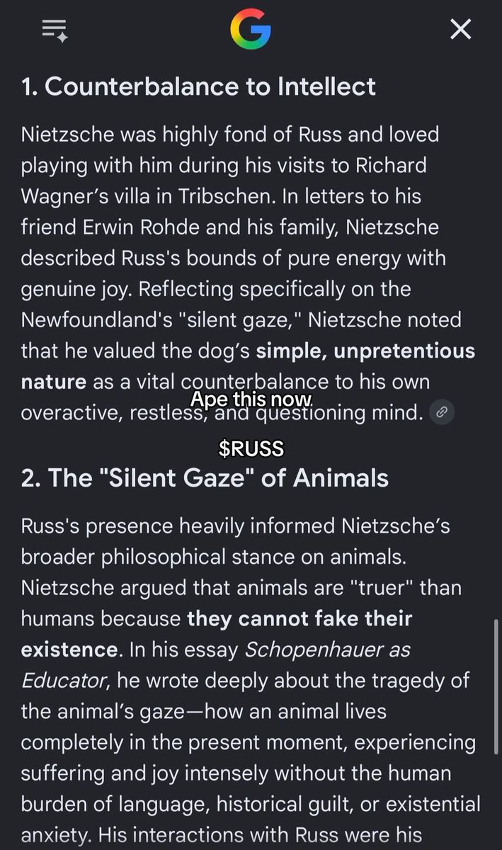 herfavbagworker's tweet photo. @Clive_99 Im bagworking and i wont stop till you notice $RUSS the first ever Nietzschean animal https://t.co/gaVIAcdx0P