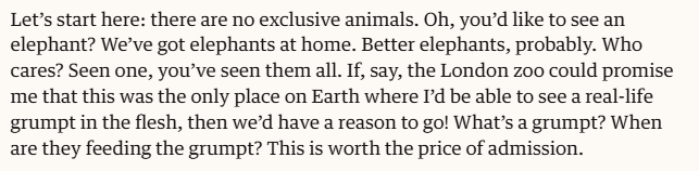 leafzproduction's tweet photo. The Guardian, Right on fuck yourselves for letting this article slide. Ragebait aside, I'd expect an organization focused on providing good and decent news to know the dangers of Anti-Zoo rhetoric especially knowing how important zoos are for conservation and education. https://t.co/Ml8w6Vjmyj