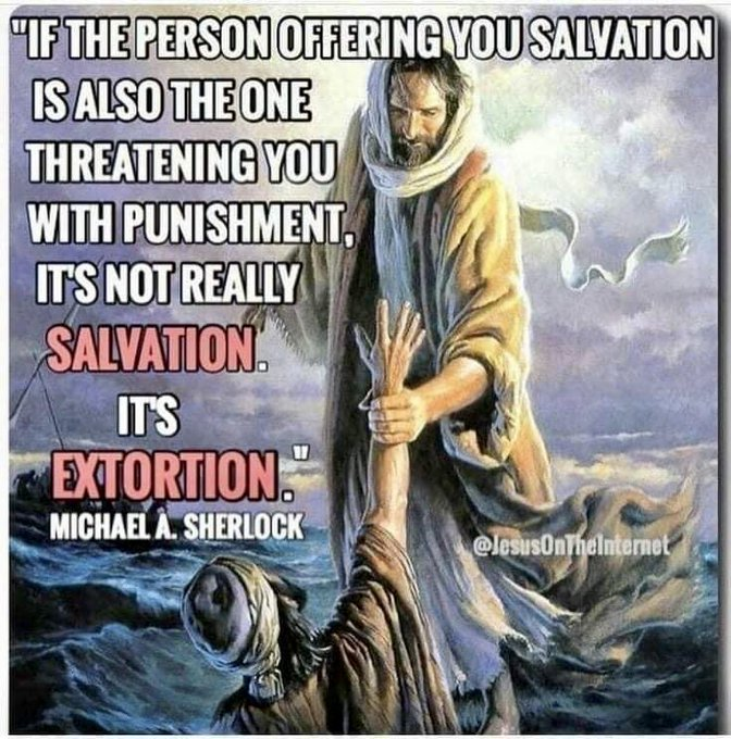 RevIsaacWirtz's tweet photo. "Let me save you from the consequences of your actions, I'll take them on myself, for free."

"STOP EXTORTING ME! YOU'RE NOT REAL AND I HATE YOU!" https://t.co/Zzx6PzXxLS
