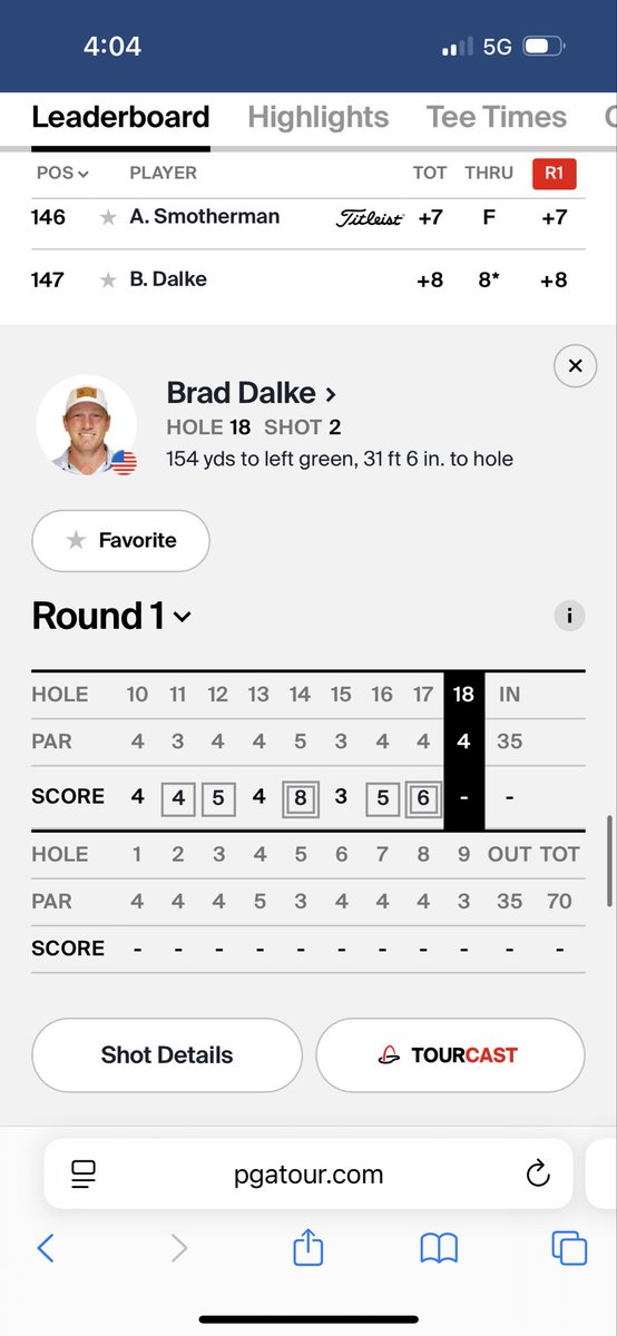 DanielJonesNYG's tweet photo. Golf YouTube is genuinely so fake. People glaze Brad Dalke but he plays one of the easiest pga tour events and is +8 through 8. You’ll never see these scores in a video tho which makes u raise an eye? https://t.co/o1hax70zQM