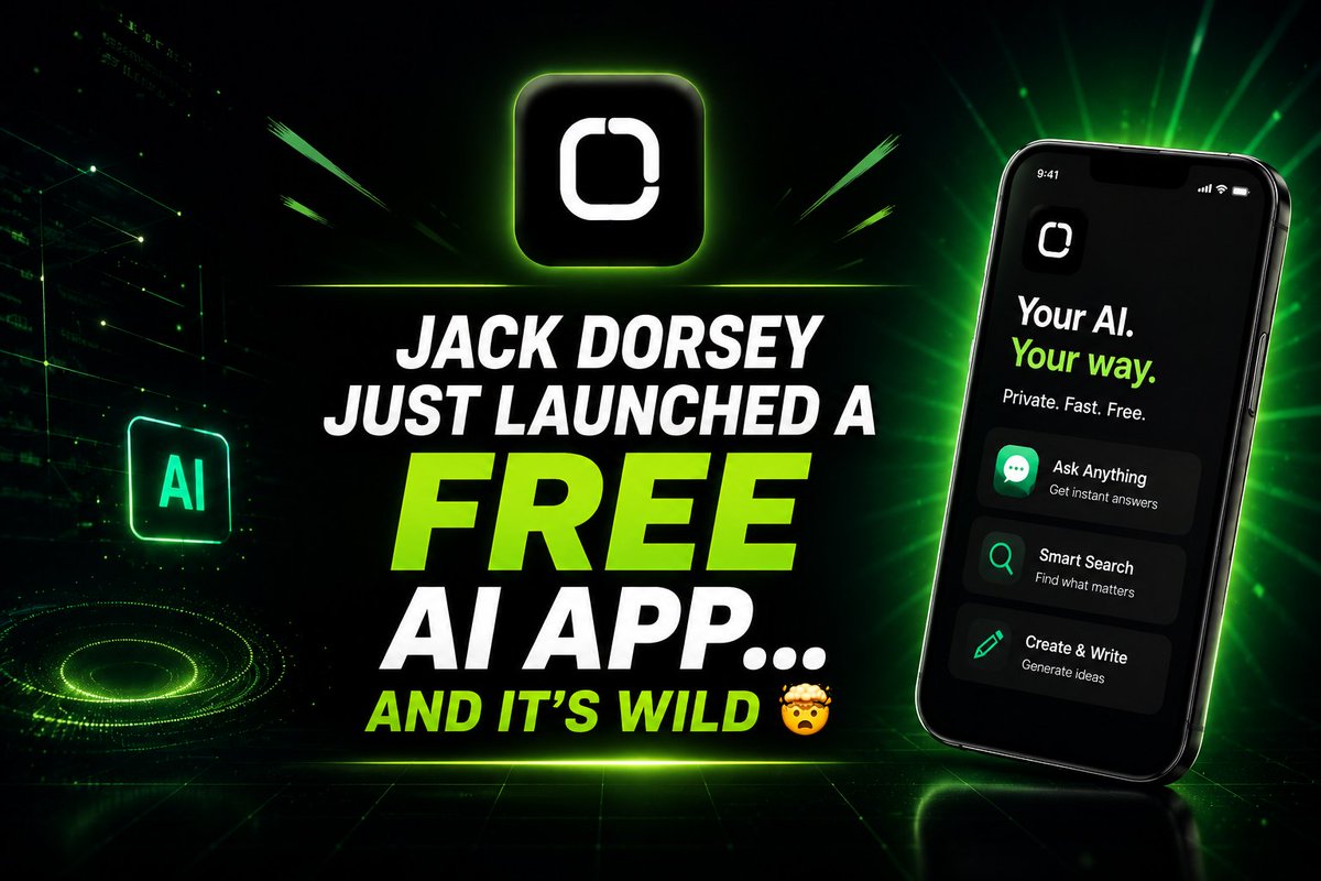 jarvana_sv's tweet photo. Jack Dorsey Just Launched a FREE AI App... And It's Wild 🤯
Watch here:https://t.co/eyb0ez89Zd

🔗 ACCESS THE AI PROFIT BOARD ROOM
 https://t.co/4D99o4lTeJ https://t.co/2BlVwbhmoa