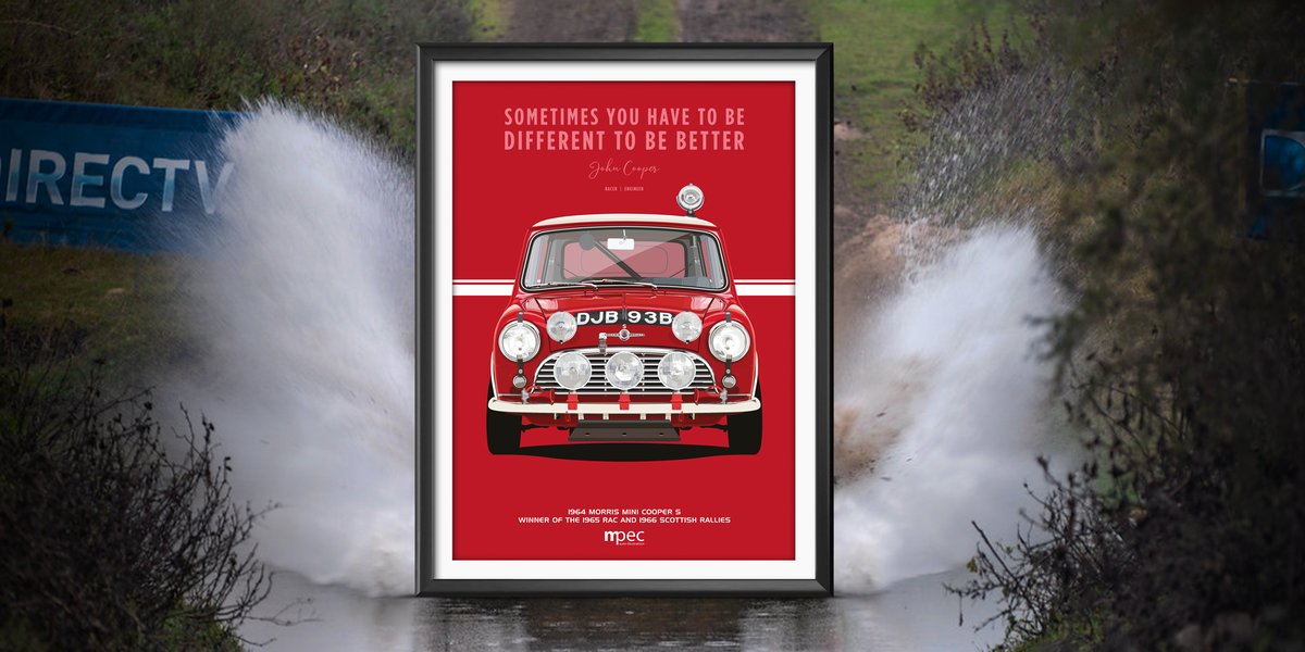 mpecAutoArt's tweet photo. Discover highly detailed illustrations of iconic rallying Minis - from Monte Carlo Rally winner 33 EJB to Scottish Rally Winner DJB 93B.
Buy our posters from our online website or from eBay or Etsy
#MiniCooper #ClassicMini #rallyfinland #MotoringArt
https://t.co/FVnNYkCT2e https://t.co/sicwLaNTVP