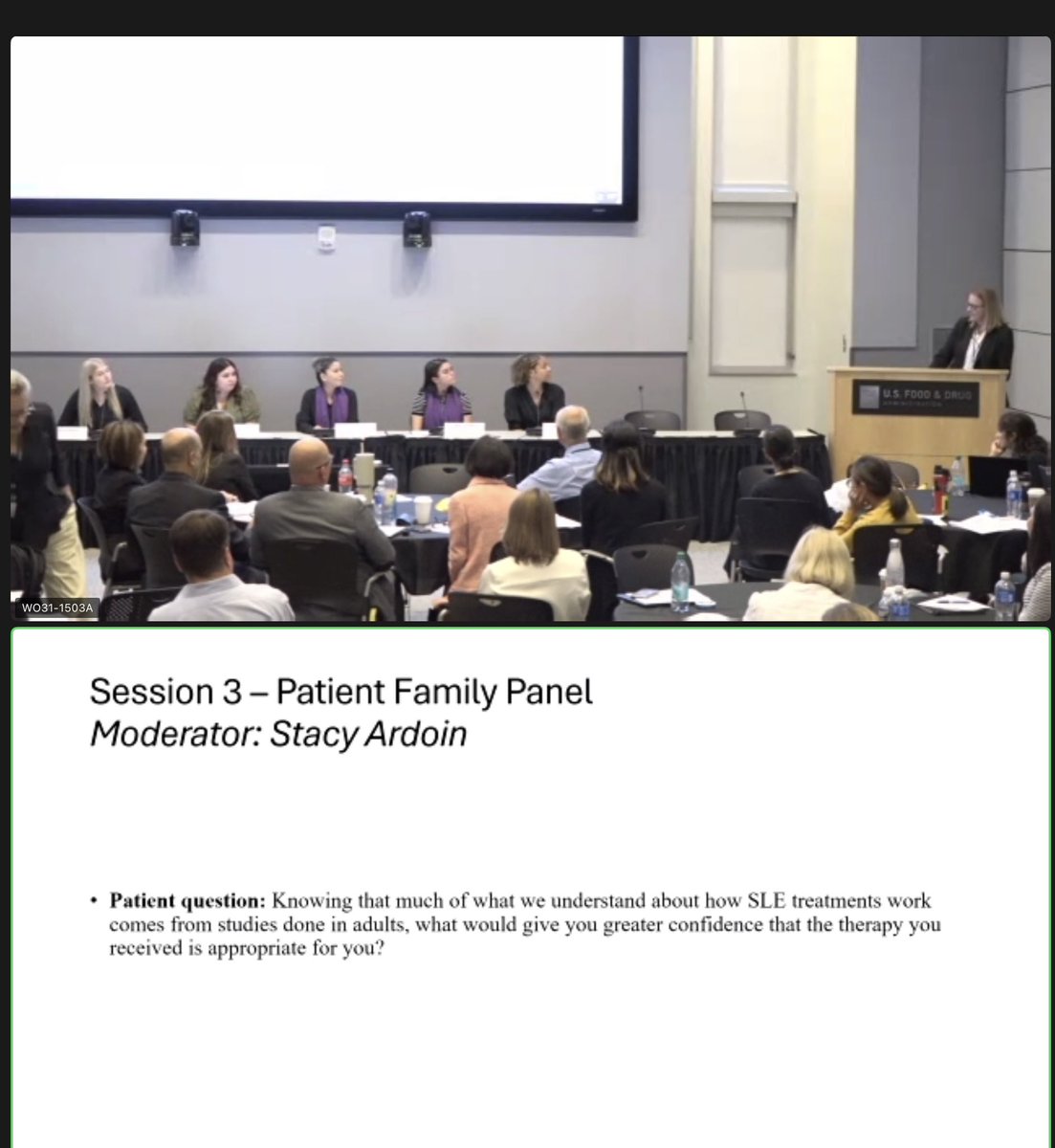 LADAOrg's tweet photo. Meaningful insights shared by all #patient and #carepartner advocates on risk/benefit assessments of new treatments during the clinical trials panel at the @FDA Pediatric SLE Workshop. Thank you McKenna, Chloe, Elizabeth, Miah and Nia for your honesty and courage! https://t.co/Av7BCERlJZ