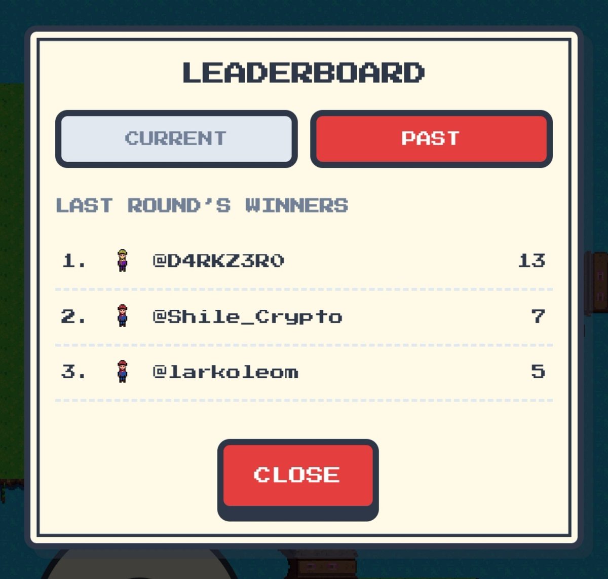 MemeCraftBattle's tweet photo. Congratulations to Round #2 Winners 🏆

Rewards will be sent shortly to their wallet address https://t.co/DPsLy2KDEn