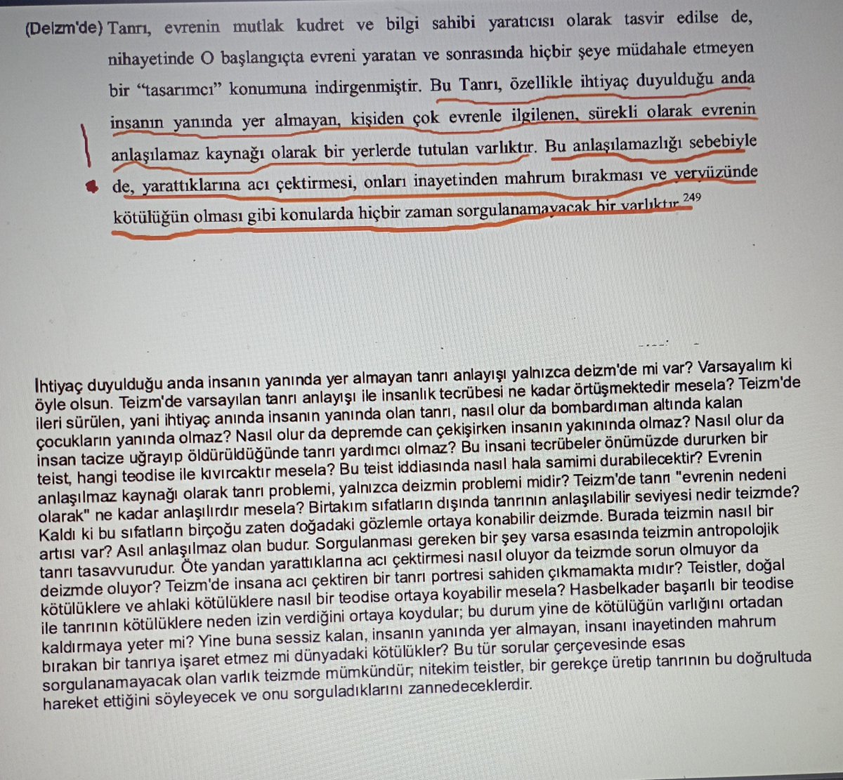 _philosophyy's tweet photo. Antony Flew üzerine yazılmış bir doktora tezi. Deizmi teizmle kıyaslayan başlıkta geçen ilgili pasajın (alıntı yapılan kişi sevdiğim bir akademisyen olan Prof.Dr. Şaban Ali Düzgün) altını çizdim. Bu yargının eleştireye açık kısmını da alttaki dipnotta ele almaya çalıştım. https://t.co/d825bHQL0D