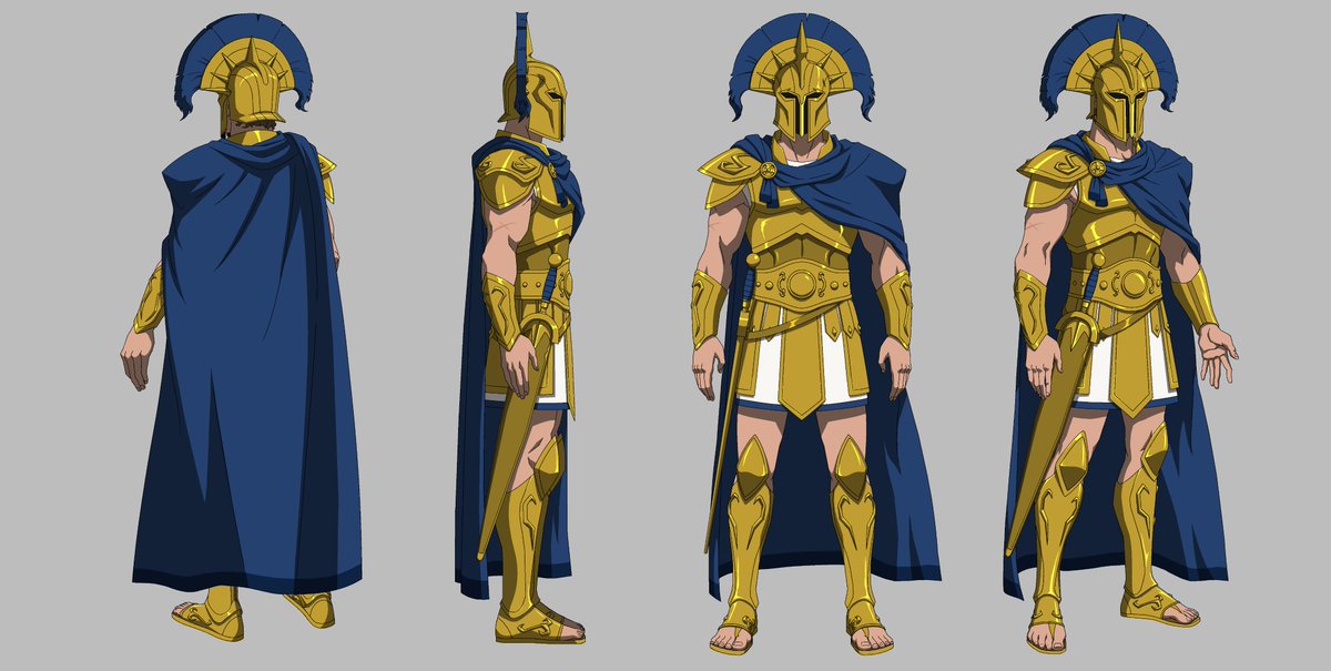 StevenWayneArt's tweet photo. Resharing some of the character designs I did for Netflix’s Blood of Zeus: 

The Curetes Leader, the Amazons, the priestess Theope, and some of the Titans, including Cronos.

#bloodofzeus #greekmythology #characterdesign https://t.co/0J7aEVuxxe