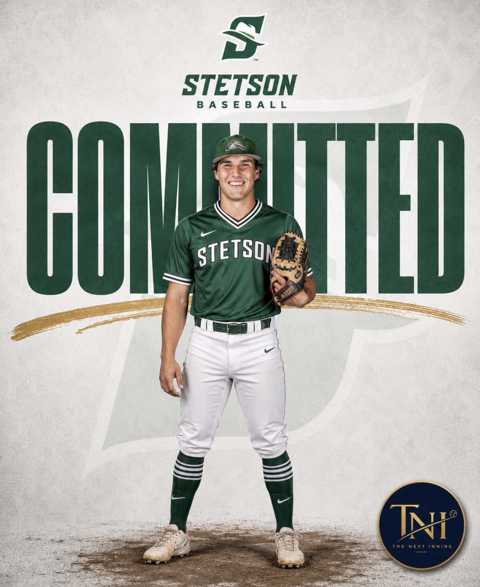 TheNextInning's tweet photo. 🚨COMMITTED🚨

Huge congratulations to @JohnC2023 on the commitment to @StetsonBaseball! 🟢⚪️

This process wasn’t always easy, but he continued to work, stayed patient, and trusted that the right opportunity would come.

Stetson is getting a talented player, a fierce competitor, and someone who will represent the program the right way both on and off the field.

Couldn’t be happier for him and his family. You earned this opportunity—now go make the most of it. 👊⚾️

#Committed #StetsonBaseball #TNICommits #CollegeBaseball #TransferPortal #TheNextInning