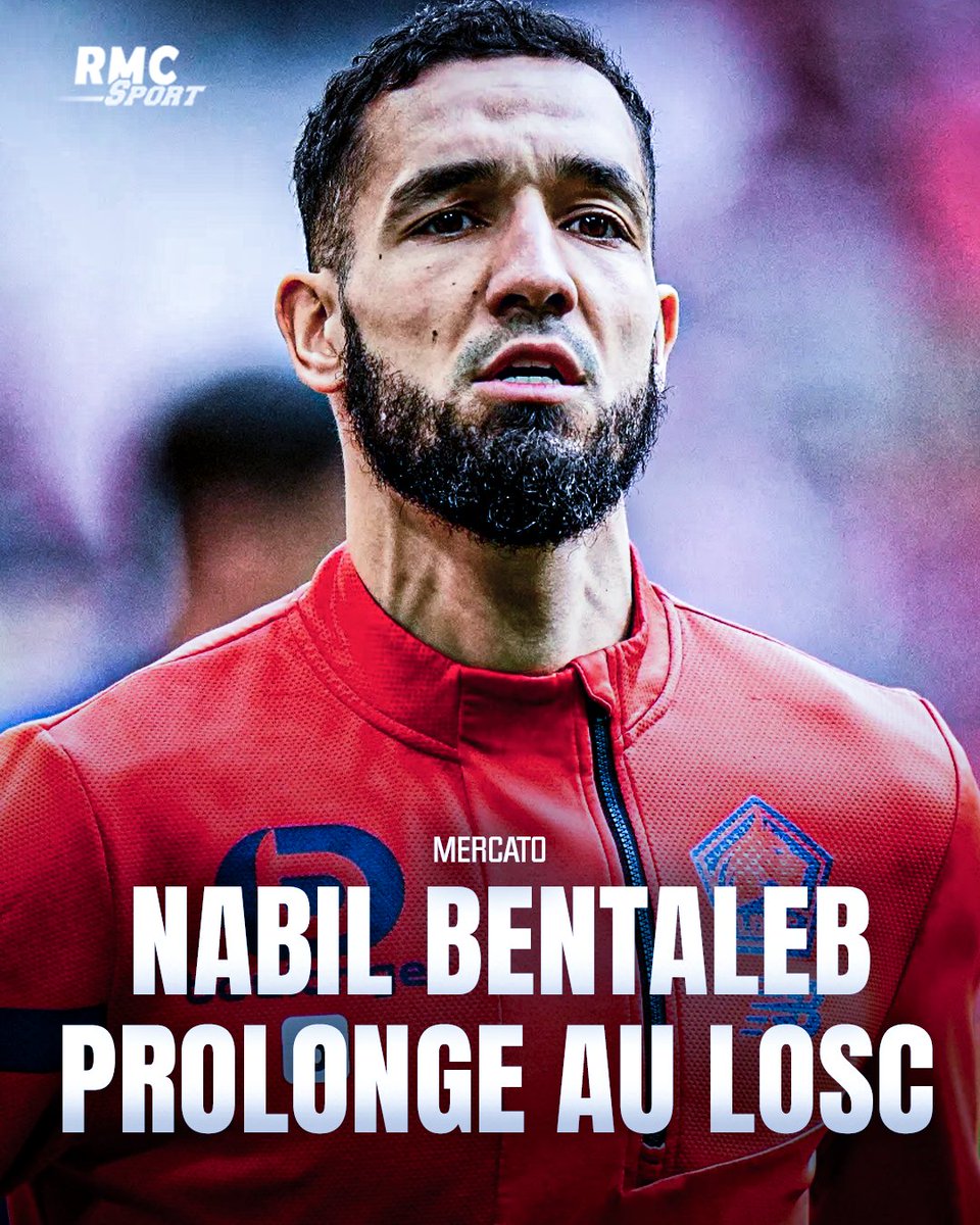 RMCsport's tweet photo. 🇩🇿 Le LOSC annonce que le milieu de terrain Nabil Bentaleb reste dans le Nord pour deux saisons supplémentaires
https://t.co/D4kPuDo2xf https://t.co/w3xwpaLFsl