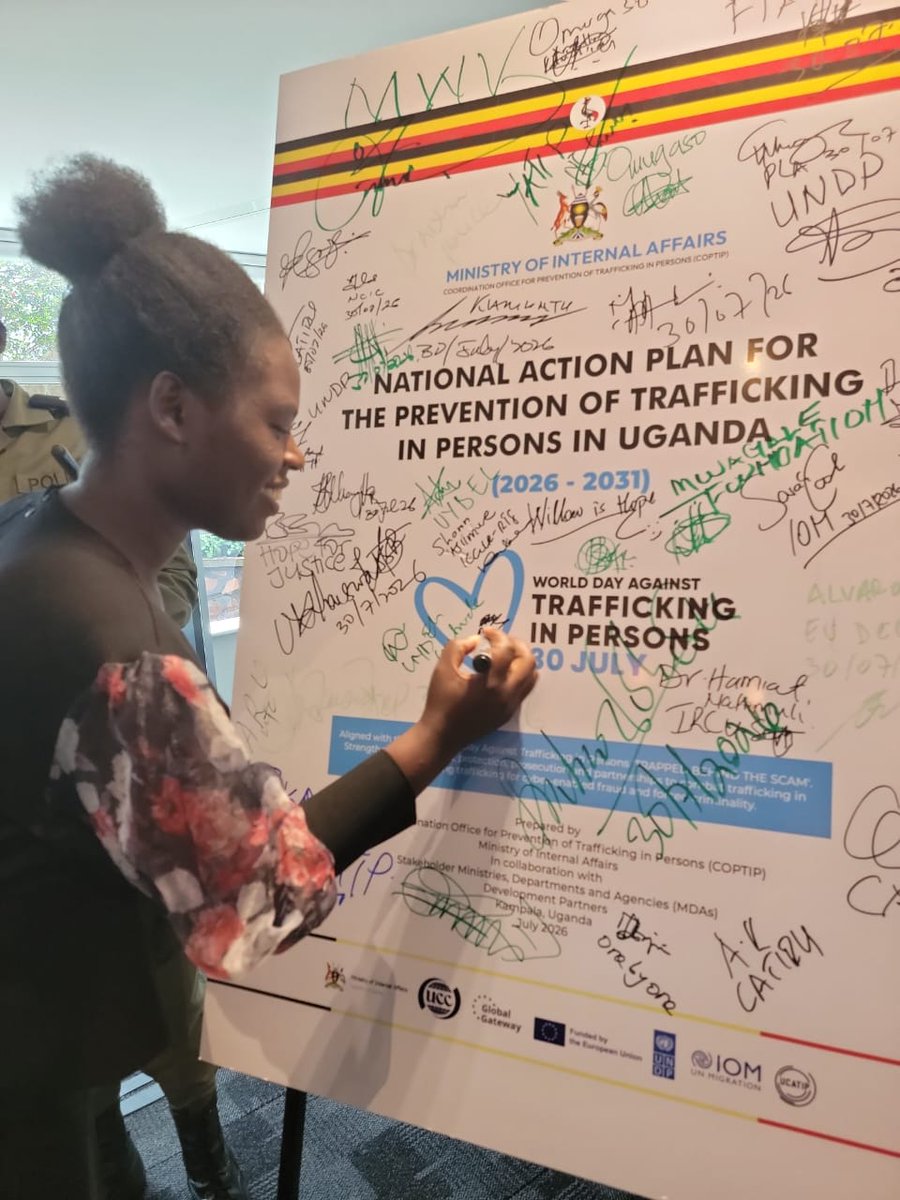 AfricanYouthFdn's tweet photo. Today, represented by our Programs Associate, @Mackline02, we joined @UCATIPUG  to commemorate World Day Against Trafficking in Persons under the theme "Trapped Behind the Scam." As young Africans pursue opportunities, let's stay alert to fake jobs and online scams. #WDAT2026 https://t.co/OTDim33ECh