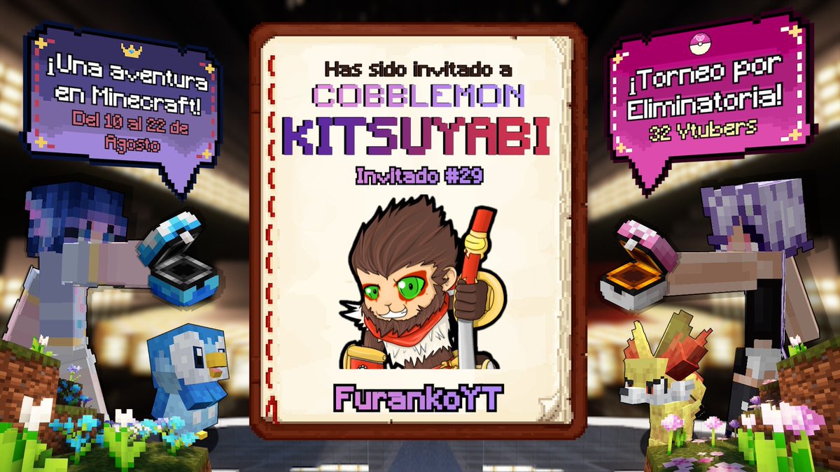 FurankoYT's tweet photo. Tengo que ser siempre el mejor 🗣️🔥

💛Gracias por la invitación a COBBLEMON #KITSUYABI https://t.co/36hZyfhAMH