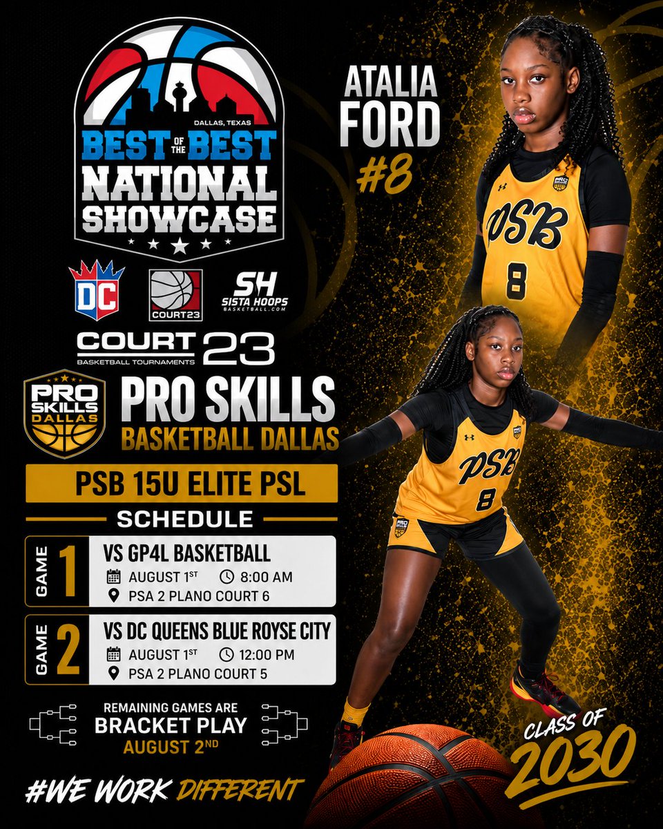 AtaliaFord2030's tweet photo. One last run. 🏀🔥

The Best of the Best Showcase is here, my final tournament of the summer.

Time to compete, have fun, and leave it all on the court. Let's finish strong! 💪🏽

#BestOfTheBest #LastDance #FinishStrong #BuiltFordTough #ClassOf2030

@PSBEliteDallas @LakeRidgeGBB https://t.co/RnF2g31u6T