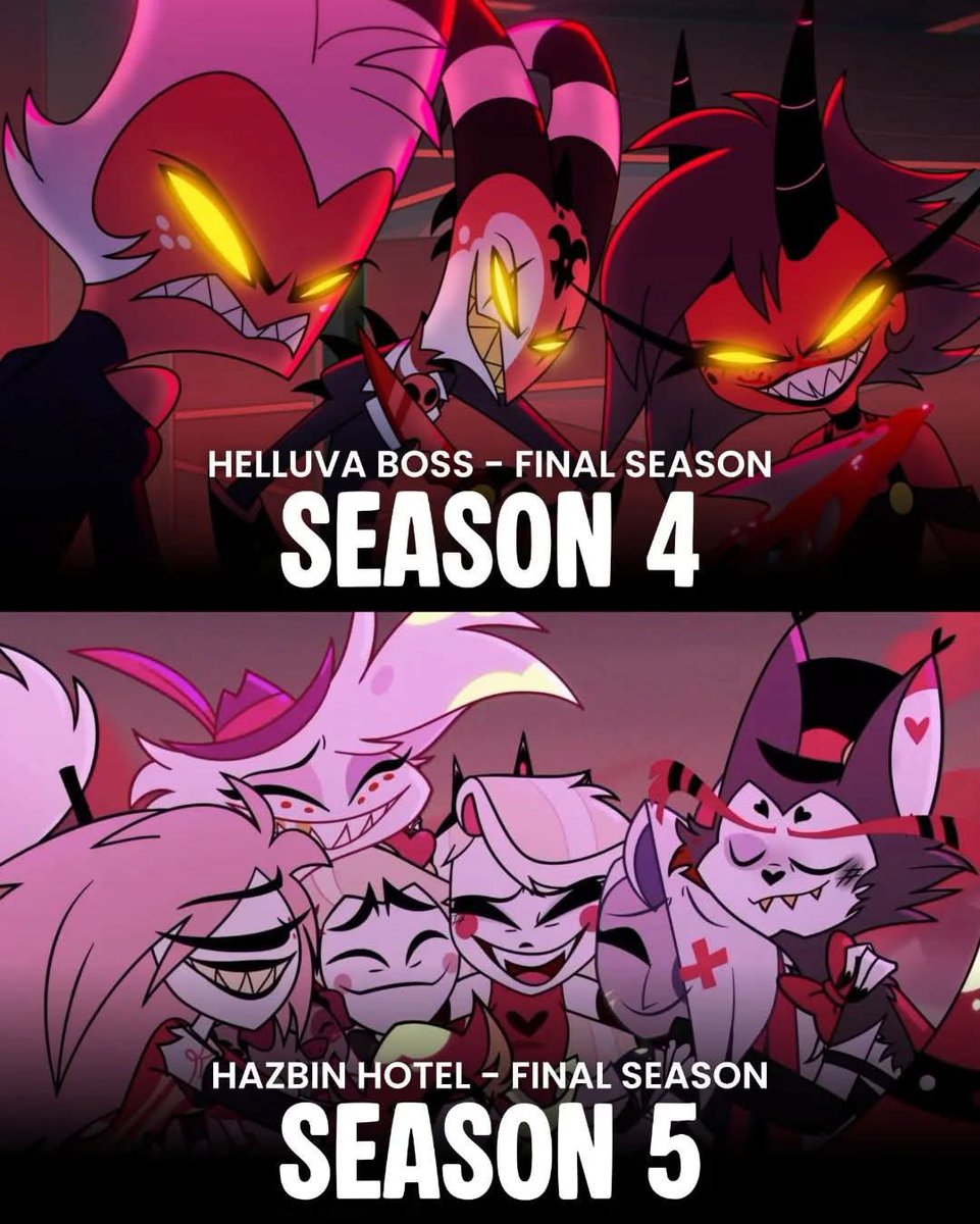 LoonaHellh4dd's tweet photo. Hazbin Hotel and Helluva Boss Final Seasons https://t.co/IQxqn04bRU