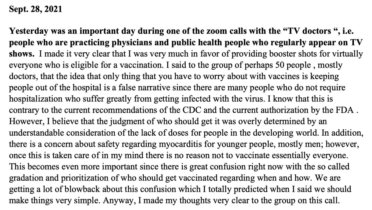 jeffreytucker's tweet photo. Get this. There is a group of 50 doctors called the "TV Doctors" who meet to get instructions. Can't make this stuff up. Not a conspiracy at all. https://t.co/m6usiJtGvV