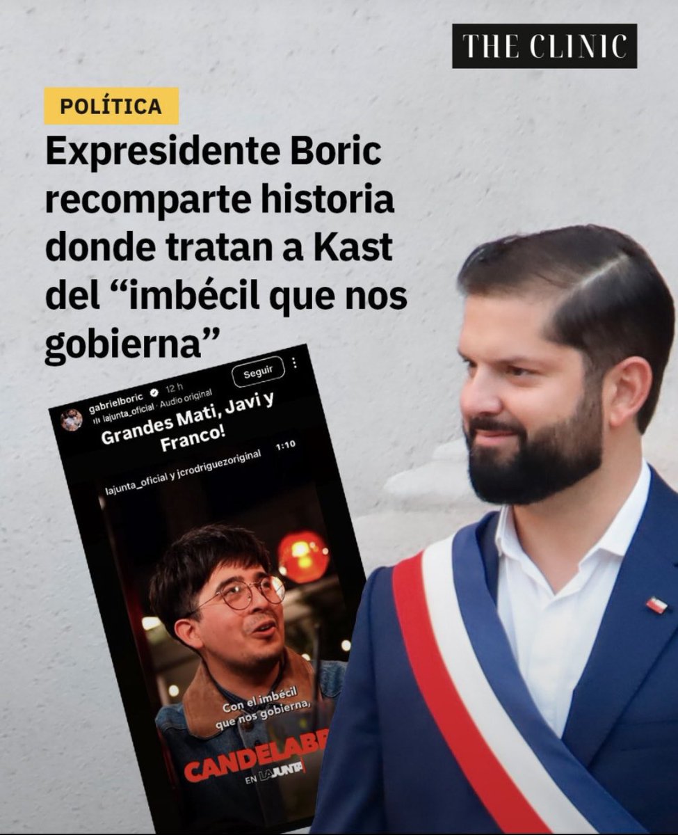 CataVelascoK's tweet photo. Con esto @GabrielBoric ratifica que NUNCA estuvo a la altura del cargo.

Un completo 🤡 https://t.co/OOpQUnmndG