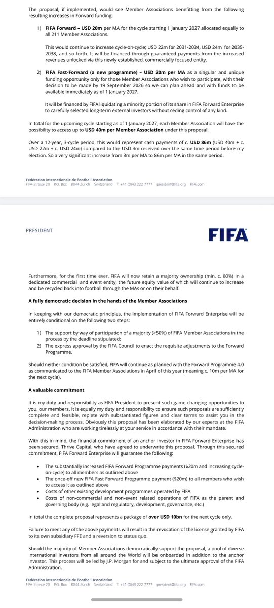 duke_robin's tweet photo. Gianni Infantino's love letter to SAFA president Danny Jordaan.

@sportswireza https://t.co/3TiGqjjr6y
