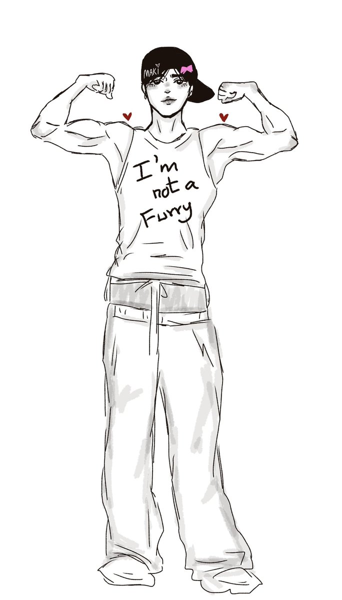makiisnotafurry's tweet photo. 3:30 am 💪🎀 #fanart #maki https://t.co/Y0HTXQDfpB