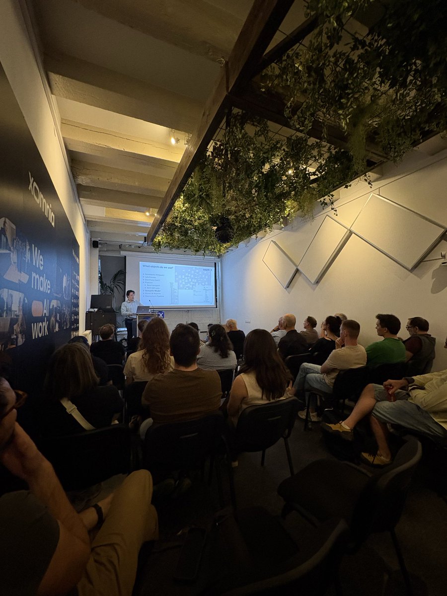 pydataamsterdam's tweet photo. What an evening of architecture pivots! Big thanks to @Xomnia_BV for hosting.

🎰 Holland Casino: Databricks &amp; dbt
🏛️ Public Sector: Microsoft Fabric &amp; PySpark
No fluff, just real data engineering.

Up next: #PDAmsterdam2026! 🎟️ https://t.co/Dr8z0ntDJK https://t.co/qasDl4qofv
