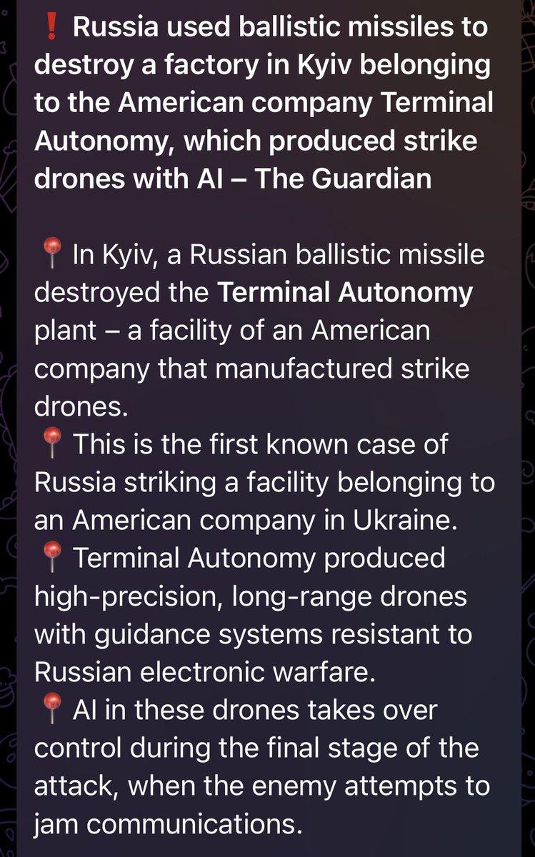GabeZZOZZ's tweet photo. How dare those Russians hit American drone factories in Ukraine https://t.co/kFJIxrZ94Y