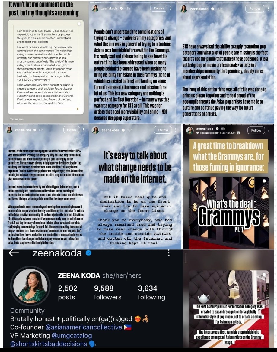 amlysbang's tweet photo. So this one person involved in the creation of the Asian Pop Category is on a tangent on her Instagram right now... https://t.co/FbzxjClcLS