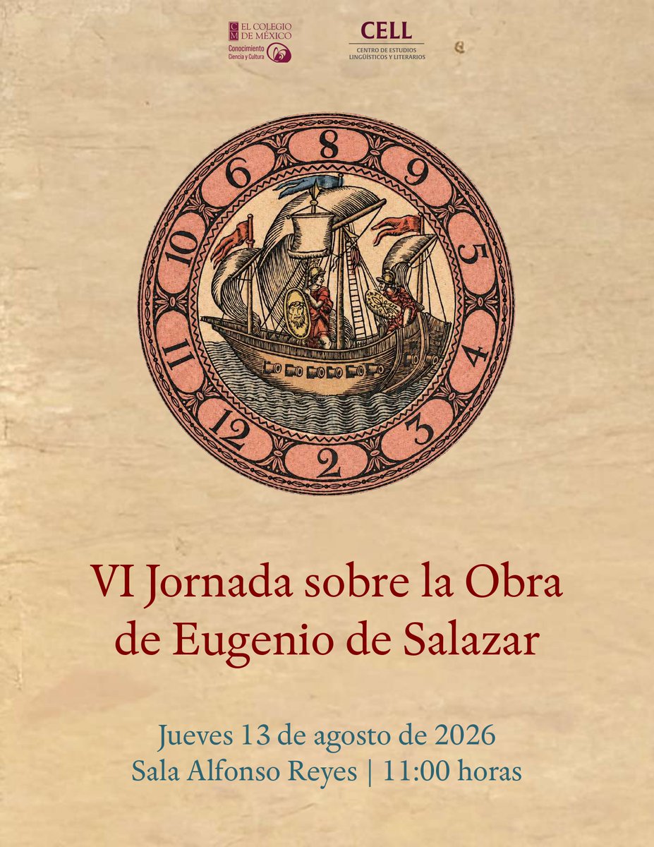 CELLColmex's tweet photo. 📌Consulta el programa de la VI Jornada sobre la Obra de Eugenio de Salazar, que tendrá lugar el jueves 13 de agosto en la Sala Alfonso Reyes: https://t.co/6ijIN1HF67