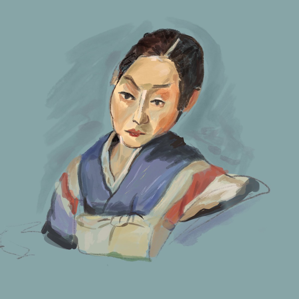 cartoonsidrew's tweet photo. Thursday #PortraitChallenge

Woman in Kimono, painted in 1936 by Ryōhei Koiso

My #procreate painting limited by running out of power @StudioTeaBreak https://t.co/hp5uMWHmz7