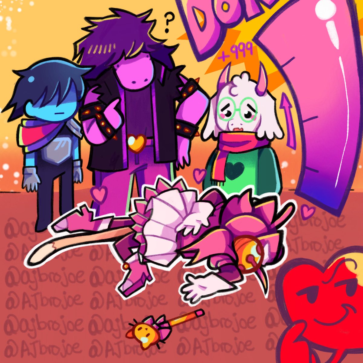 AJbrojoe's tweet photo. Absolute Doki~ Attack 🩷

#deltarune https://t.co/Go6AVs3RAx