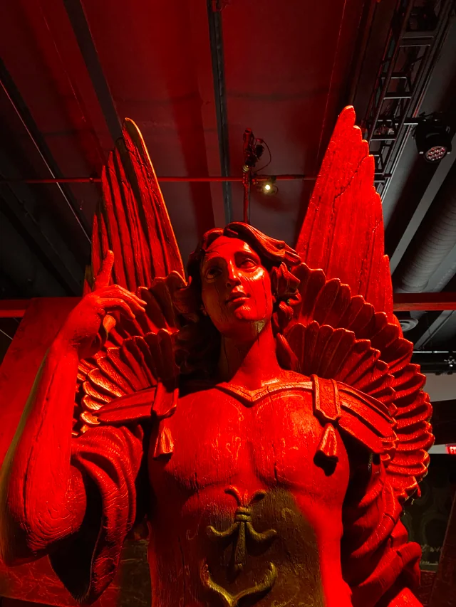 frankvnstein's tweet photo. I just learned that Guillermo handpainted the dark angel's face and got emotional https://t.co/M70jBdkfW7