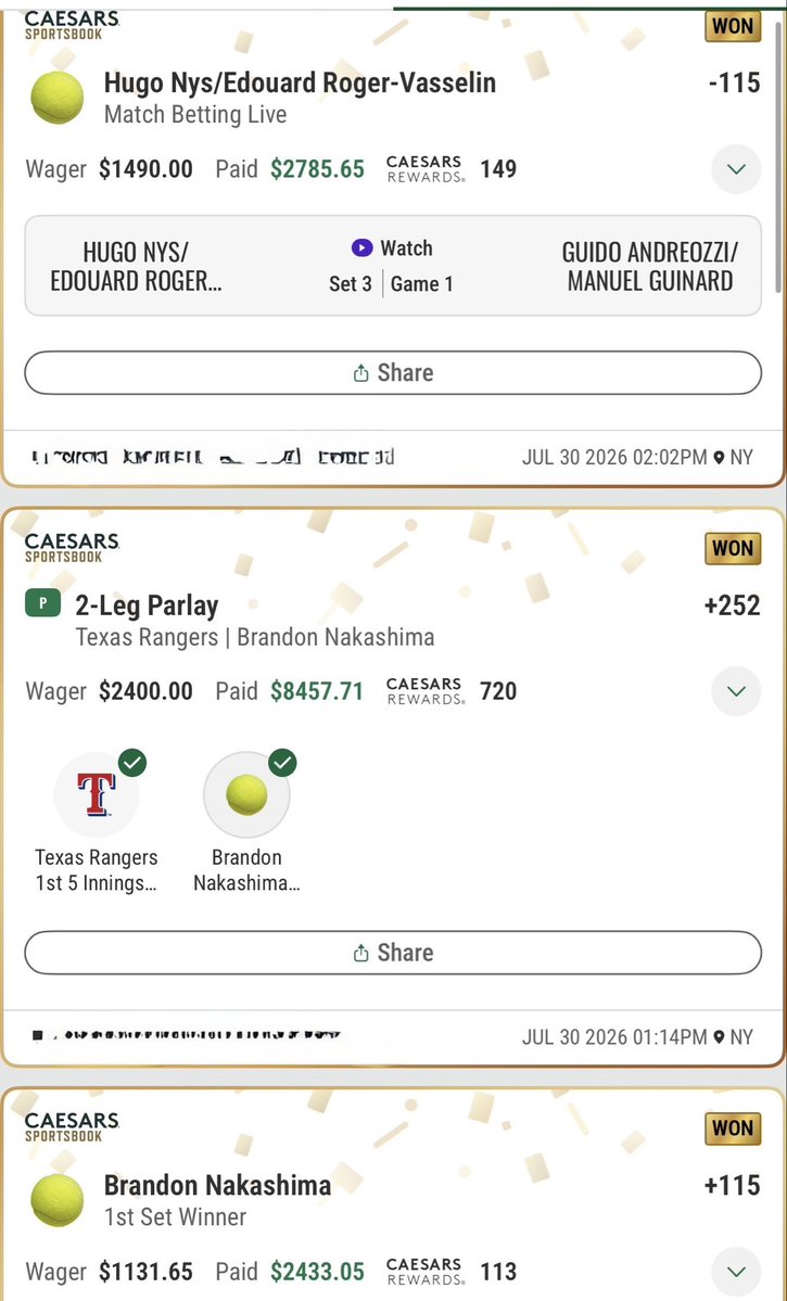 triplejay7878's tweet photo. Don’t post often but absolutely crushing the books this month! #betting #bettingtips #bettingexpert #bettingtipster #tennis #ATP #WTA #ufc #nfl #nba #wnba #mlb #nhl #capper #vip #money #sidehustle #income #gamblingpicks https://t.co/Cr6EzxZhGm