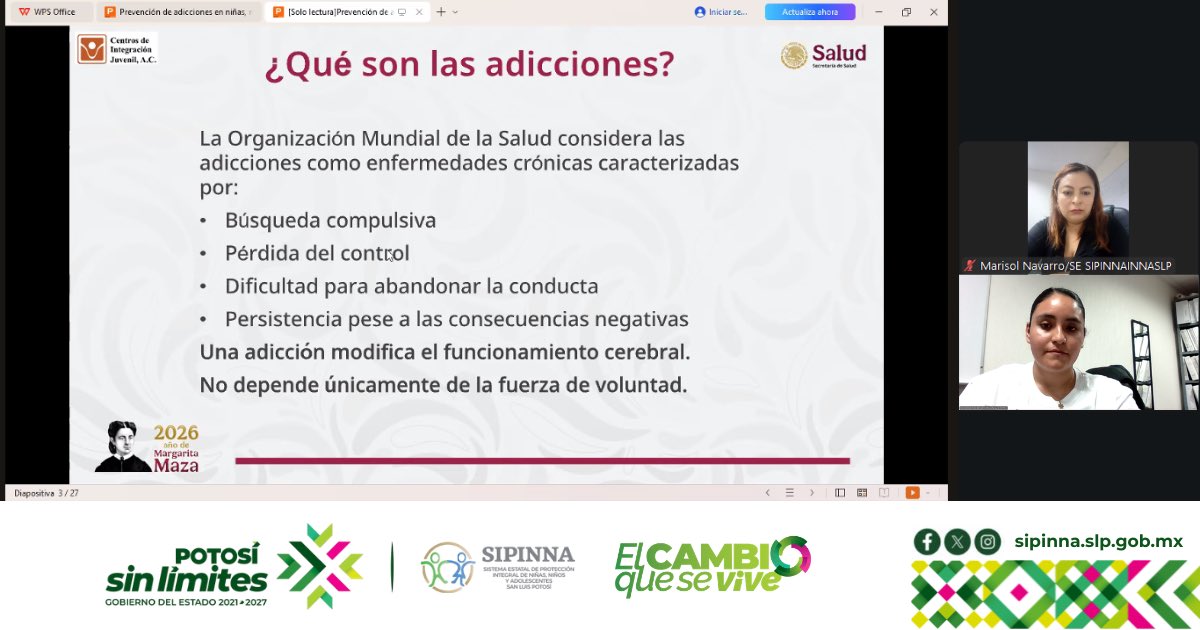 SipinnaSlp's tweet photo. El día de hoy, se llevó a cabo la decimocuarta sesión del "Programa Fortaleciendo Capacidades Municipales para la Protección de NNA", con el tema "Prevención de Adicciones y Riesgos Digitales en Niñas, Niños y Adolescentes". 

#DerechosdeNNA
#PotosíSinLímites
#SIPINNASLP https://t.co/WLrxbFQU2t