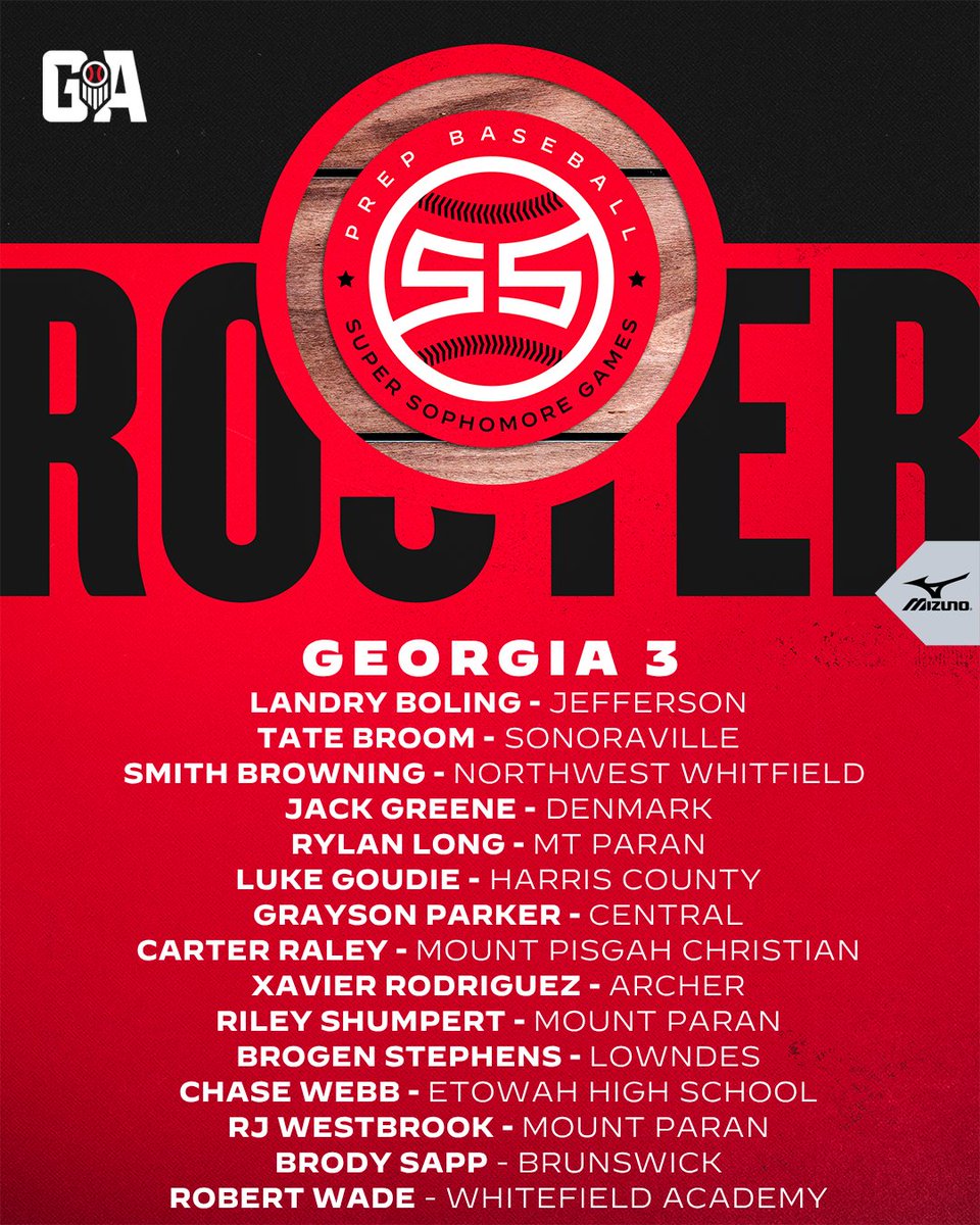 PrepBaseballGA's tweet photo. #SESSG26: 𝐆𝐞𝐨𝐫𝐠𝐢𝐚 𝟑

Introducing Team Georgia 3 for the 2026 Southeast Super Sophomore Games.

Meet Team Georgia 3 as they prepare to compete against the Southeast's top 2029 talent this weekend at LakePoint.

Event details, rosters, and more...
🔗 https://t.co/SXFQCbnOWj https://t.co/NQCTwcEitz