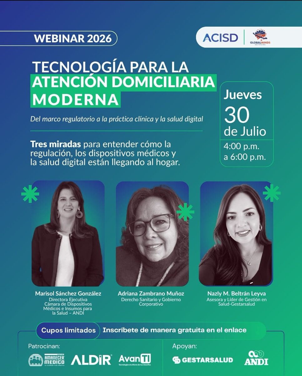 Gestarsalud's tweet photo. La tecnología está transformando la atención domiciliaria en salud. 🏥💻 Conéctate al webinar "Tecnología para la Atención Domiciliaria Moderna" y conoce los retos y oportunidades del sector. 📅 30 de julio | ⏰ 4:00 p. m. 
🔗 https://t.co/W6LkeeN5K4 https://t.co/Hw2Pli8ScE