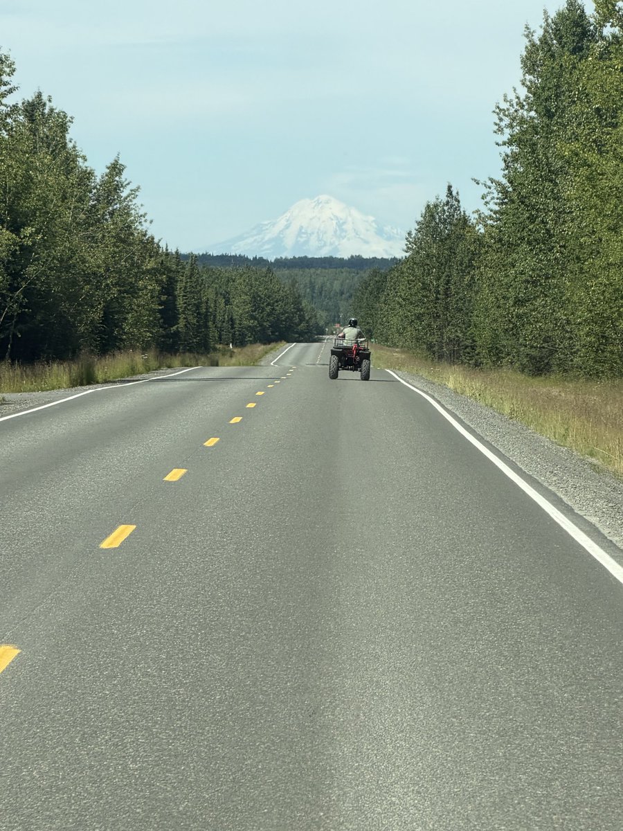 gomer2323's tweet photo. This is an out-of-towner. We have roadside trails for atvs, as atv tires were not designed for running the pavement.
Anyway... #AlaskaLife #HowDoYouAlaska https://t.co/Vxc6ufYjFP