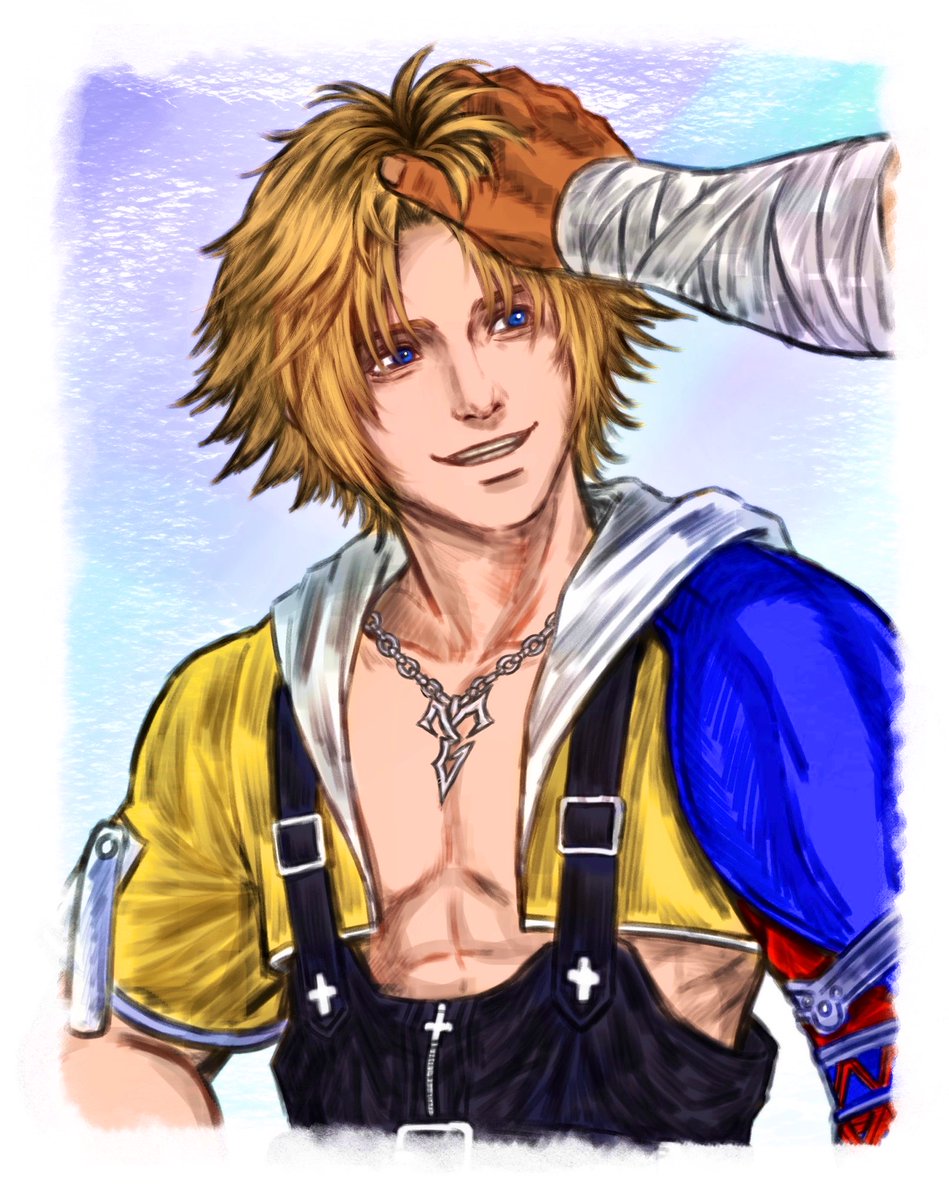 oablamh's tweet photo. #FFX25FanArt

何とか間に合ったー！！！！！
応募させてもらいました✨️✨️
ジェクトがティーダの頭を撫でる姿がどうしても見たかったので形にしました‼️ https://t.co/7c6gOkOzQ3