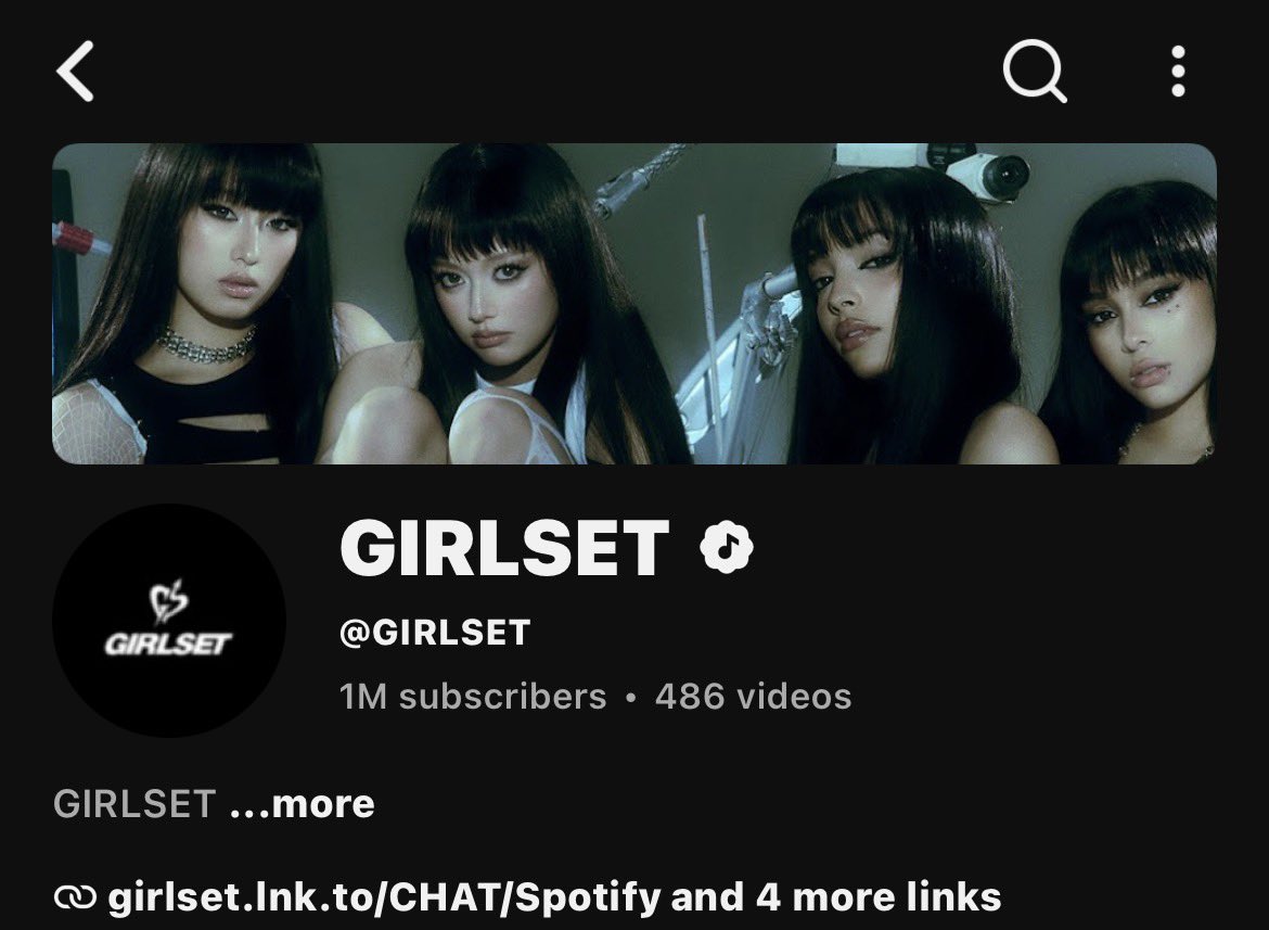 GIRLSETLATAM's tweet photo. #GIRLSET supera oficialmente 1 millón de suscriptores en YouTube. 🥹 https://t.co/QMmfeMmxMS