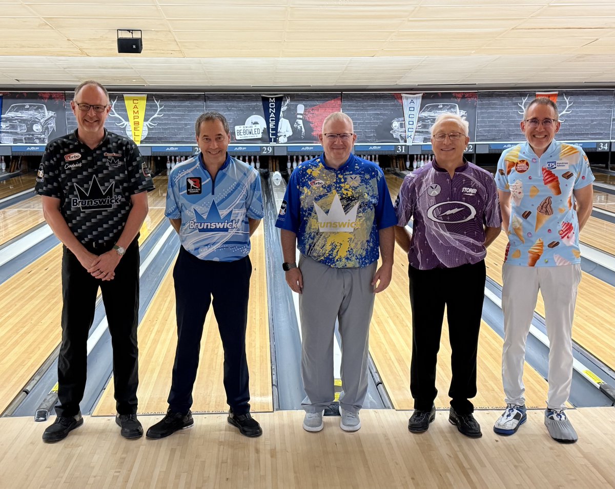 Brunswick's tweet photo. Mika Koivuniemi 1st, Parker Bohn III 2nd and Tony Campagna Jr. 3rd for the PBA50 Norfolk Classic! Finals at 6PM ET on #BowlTV!
#BrunswickBowling #PBA50 https://t.co/ZUMj4GSKtz