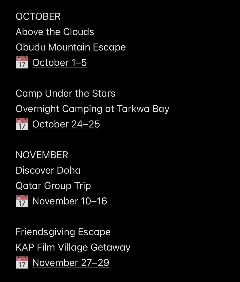 KayakLagos's tweet photo. 2026 Ember Calendar 📆

Send a DM for private trips https://t.co/yumGiUqFUp