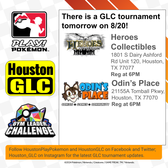 HoustonGLC's tweet photo. HOUSTON GLC TOURNAMENT HAPPENING TOMORROW! https://t.co/7eXSPLMaVV