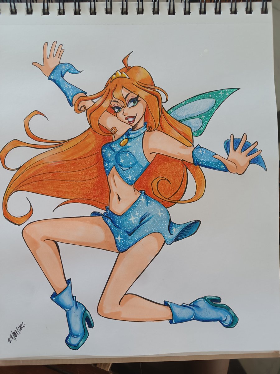 minimaidea's tweet photo. Tratando de hacerle brillitos con pluma de gel (el mugroso plumón acrílico que me costó 100, me falló)
Bueno, #Bloomwinx #winxclub #sketchbook #traditionaldrawing #fairy #doodlecartoon #cartoon #drawing https://t.co/cOuxgW2zGt