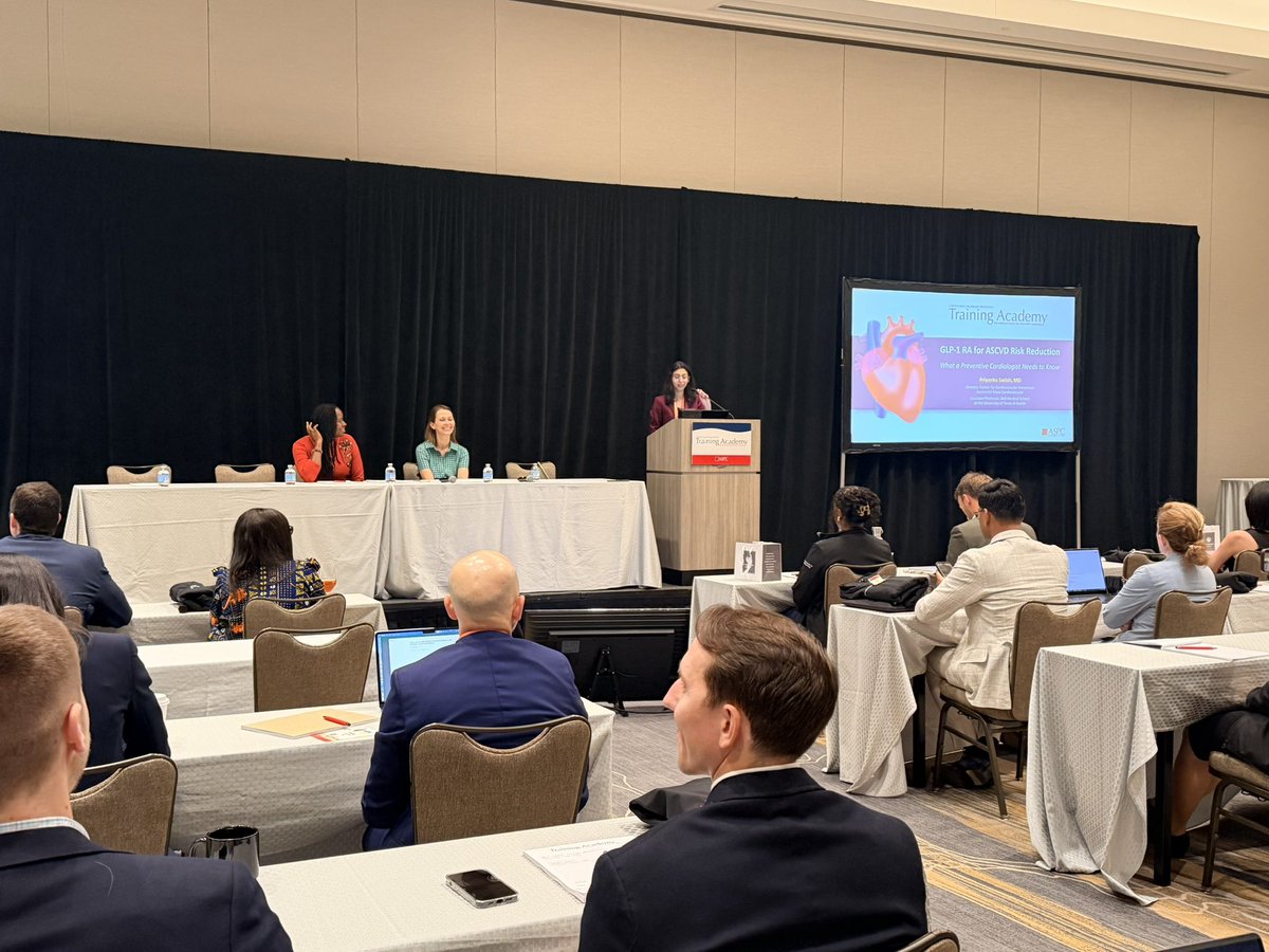 DrMarthaGulati's tweet photo. Great session on weight loss and incretin therapies @PSatishMD @DrKTobb @a_l_bailey #CVPrev #ASPCTrainingAcademy #ASPC2026 https://t.co/5zK4MIzVh3