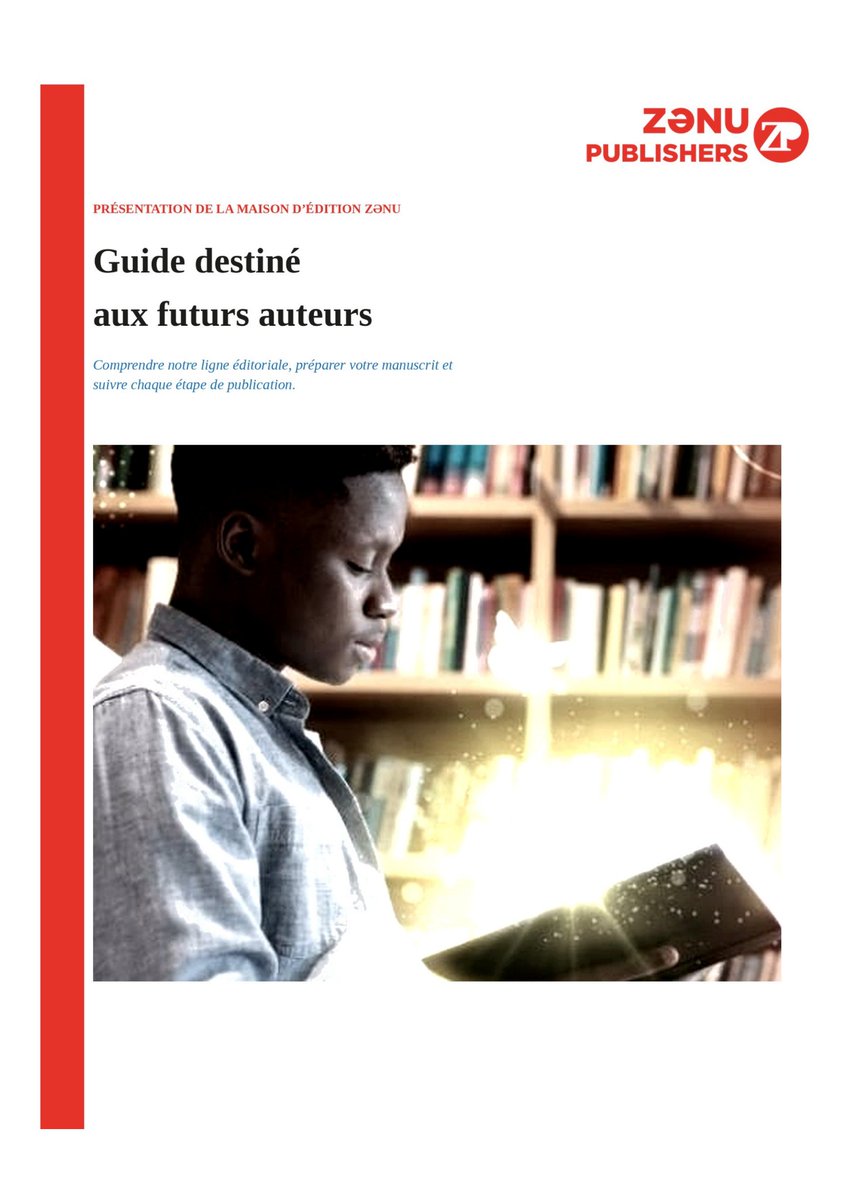ZenuPublishers's tweet photo. 𝐕𝐨𝐮𝐬 𝐚𝐯𝐞𝐳 𝐮𝐧 𝐦𝐚𝐧𝐮𝐬𝐜𝐫𝐢𝐭 𝐞𝐭 𝐬𝐨𝐮𝐡𝐚𝐢𝐭𝐞𝐳 𝐦𝐢𝐞𝐮𝐱 𝐜𝐨𝐦𝐩𝐫𝐞𝐧𝐝𝐫𝐞 𝐥𝐞 𝐩𝐫𝐨𝐜𝐞𝐬𝐬𝐮𝐬 𝐝𝐞 𝐩𝐮𝐛𝐥𝐢𝐜𝐚𝐭𝐢𝐨𝐧 𝐜𝐡𝐞𝐳 𝐙Ə𝐍𝐔 𝐏𝐮𝐛𝐥𝐢𝐬𝐡𝐞𝐫𝐬 ?

𝐙Ə𝐍𝐔 𝐏𝐮𝐛𝐥𝐢𝐬𝐡𝐞𝐫𝐬 met à la disposition des auteurs et futurs auteurs la version française de son 𝐆𝐮𝐢𝐝𝐞 𝐝𝐞𝐬𝐭𝐢𝐧é 𝐚𝐮𝐱 𝐟𝐮𝐭𝐮𝐫𝐬 𝐚𝐮𝐭𝐞𝐮𝐫𝐬.

Ce document présente de manière claire :

✓ Notre identité et notre ligne éditoriale ;

✓ Les types d’ouvrages que nous publions ;

✓ Les étapes de soumission et d’évaluation des manuscrits ;

✓ Les modalités de publication et de diffusion ;

✓ L’accompagnement proposé aux auteurs et aux chercheurs ;

✓ Les coordonnées utiles pour transmettre un projet éditorial.

À travers ce 𝐠𝐮𝐢𝐝𝐞, notre maison d’édition souhaite permettre à chaque auteur de mieux préparer son manuscrit, de comprendre les exigences éditoriales et d’aborder son projet de publication avec davantage de clarté.

𝐙Ə𝐍𝐔 𝐏𝐮𝐛𝐥𝐢𝐬𝐡𝐞𝐫𝐬 demeure engagé dans la valorisation des savoirs, de la créativité littéraire africaine et des œuvres scientifiques de qualité, dans un cadre professionnel, transparent et respectueux des droits d’auteur.

Le Guide destiné aux futurs auteurs est disponible gratuitement dans la boutique en ligne officielle de 𝐙Ə𝐍𝐔 𝐏𝐮𝐛𝐥𝐢𝐬𝐡𝐞𝐫𝐬 via le site web officiel.

Téléchargez-le en un clic pour découvrir les différentes étapes du processus éditorial ainsi que les modalités de soumission de votre manuscrit à notre maison d’édition.

Accédez directement à la boutique via le lien ci-dessous 👇🏾👇🏾

🌐 https://t.co/Z2EEPNVu01 

#ZenuPublishers #FutursAuteurs #Publication #Maisondedition #ÉditionAfricaine #Manuscrit #LittératureAfricaine #RechercheScientifique #AuteursAfricains #ÉditionMultilingue